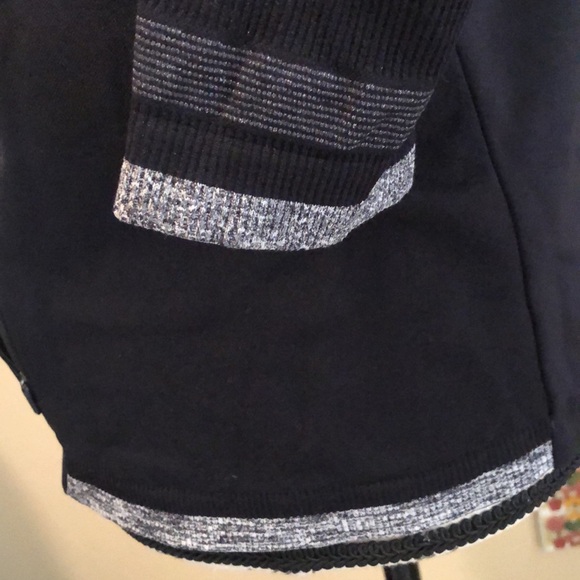 Adidas Classic fabric ribbed gray trimmed neckline, sleeves and front hem jacket - Picture 8 of 12